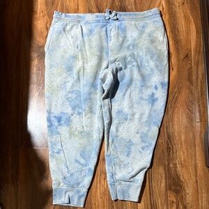 GAP Mens Gray and Blue Tie-Dye Sweatpants